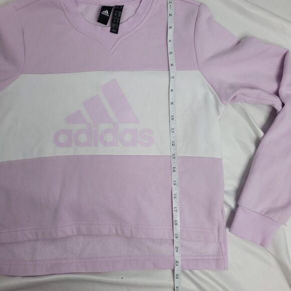 ADIDAS sweatshirt aeropink colorblock‎ boxy crop top S - Picture 12 of 12